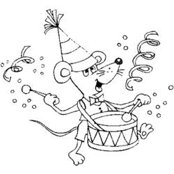 Dibujo para colorear: Año nuevo (Fiestas y ocasiones especiales) #60774 - Dibujos para Colorear e Imprimir Gratis