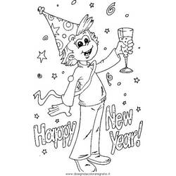 Dibujo para colorear: Año nuevo (Fiestas y ocasiones especiales) #60916 - Dibujos para Colorear e Imprimir Gratis