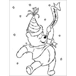 Dibujo para colorear: Año nuevo (Fiestas y ocasiones especiales) #60922 - Dibujos para Colorear e Imprimir Gratis