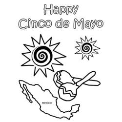Dibujo para colorear: Cinco de Mayo (Fiestas y ocasiones especiales) #59979 - Dibujos para Colorear e Imprimir Gratis