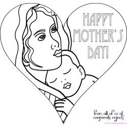 Dibujo para colorear: Día de la Madre (Fiestas y ocasiones especiales) #129762 - Dibujos para Colorear e Imprimir Gratis