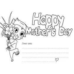 Dibujo para colorear: Día de la Madre (Fiestas y ocasiones especiales) #129765 - Dibujos para Colorear e Imprimir Gratis