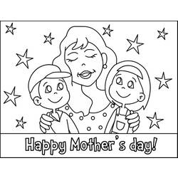 Dibujo para colorear: Día de la Madre (Fiestas y ocasiones especiales) #129768 - Dibujos para Colorear e Imprimir Gratis