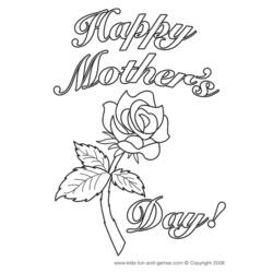 Dibujo para colorear: Día de la Madre (Fiestas y ocasiones especiales) #129780 - Dibujos para Colorear e Imprimir Gratis
