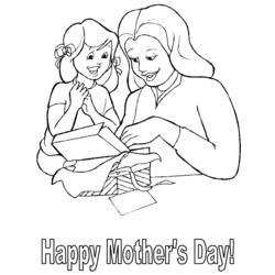 Dibujo para colorear: Día de la Madre (Fiestas y ocasiones especiales) #129781 - Dibujos para Colorear e Imprimir Gratis