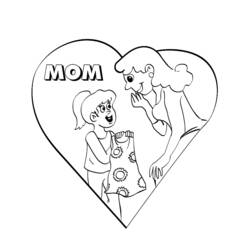 Dibujo para colorear: Día de la Madre (Fiestas y ocasiones especiales) #129904 - Dibujos para Colorear e Imprimir Gratis