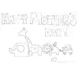 Dibujo para colorear: Día de la Madre (Fiestas y ocasiones especiales) #129987 - Dibujos para Colorear e Imprimir Gratis