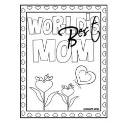 Dibujo para colorear: Día de la Madre (Fiestas y ocasiones especiales) #130001 - Dibujos para Colorear e Imprimir Gratis