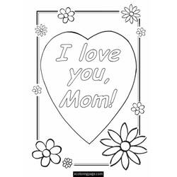 Dibujo para colorear: Día de la Madre (Fiestas y ocasiones especiales) #130020 - Dibujos para Colorear e Imprimir Gratis