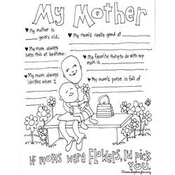 Dibujo para colorear: Día de la Madre (Fiestas y ocasiones especiales) #130021 - Dibujos para Colorear e Imprimir Gratis