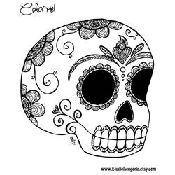 Dibujo para colorear: Día de los Muertos (Fiestas y ocasiones especiales) #60149 - Dibujos para Colorear e Imprimir Gratis