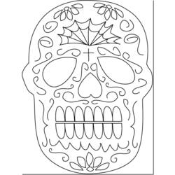 Dibujo para colorear: Día de los Muertos (Fiestas y ocasiones especiales) #60207 - Dibujos para Colorear e Imprimir Gratis