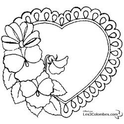 Dibujo para colorear: Día de San Valentín (Fiestas y ocasiones especiales) #54066 - Dibujos para Colorear e Imprimir Gratis