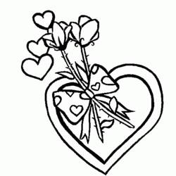 Dibujo para colorear: Día de San Valentín (Fiestas y ocasiones especiales) #54155 - Dibujos para Colorear e Imprimir Gratis