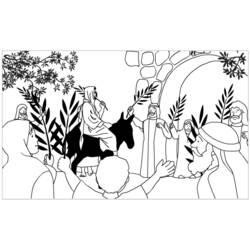 Dibujo para colorear: Domingo de ramos (Fiestas y ocasiones especiales) #60321 - Dibujos para Colorear e Imprimir Gratis