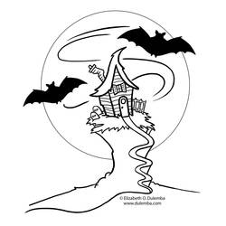 Dibujo para colorear: Halloween (Fiestas y ocasiones especiales) #55210 - Dibujos para Colorear e Imprimir Gratis