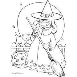Dibujo para colorear: Halloween (Fiestas y ocasiones especiales) #55287 - Dibujos para Colorear e Imprimir Gratis