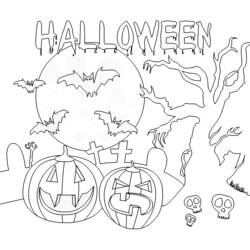 Dibujo para colorear: Halloween (Fiestas y ocasiones especiales) #55371 - Dibujos para Colorear e Imprimir Gratis