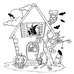 Dibujo para colorear: Halloween (Fiestas y ocasiones especiales) #55383 - Dibujos para Colorear e Imprimir Gratis