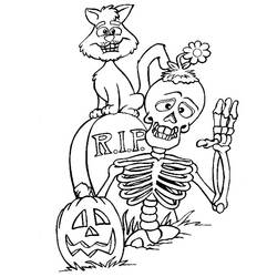 Dibujo para colorear: Halloween (Fiestas y ocasiones especiales) #55391 - Dibujos para Colorear e Imprimir Gratis
