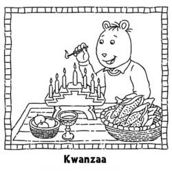 Dibujo para colorear: Kwanzaa (Fiestas y ocasiones especiales) #60431 - Dibujos para Colorear e Imprimir Gratis