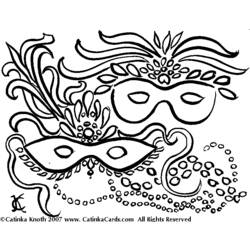 Dibujo para colorear: Mardi Gras (Fiestas y ocasiones especiales) #60618 - Dibujos para Colorear e Imprimir Gratis