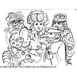 Dibujo para colorear: Mardi Gras (Fiestas y ocasiones especiales) #60654 - Dibujos para Colorear e Imprimir Gratis
