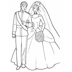 Dibujo para colorear: Matrimonio (Fiestas y ocasiones especiales) #55946 - Dibujos para Colorear e Imprimir Gratis