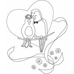 Dibujo para colorear: Matrimonio (Fiestas y ocasiones especiales) #55948 - Dibujos para Colorear e Imprimir Gratis