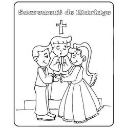 Dibujo para colorear: Matrimonio (Fiestas y ocasiones especiales) #56009 - Dibujos para Colorear e Imprimir Gratis
