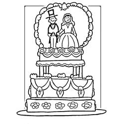 Dibujo para colorear: Matrimonio (Fiestas y ocasiones especiales) #56017 - Dibujos para Colorear e Imprimir Gratis