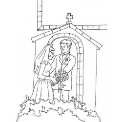Dibujo para colorear: Matrimonio (Fiestas y ocasiones especiales) #56033 - Dibujos para Colorear e Imprimir Gratis