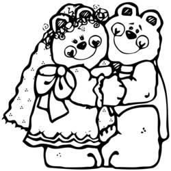 Dibujo para colorear: Matrimonio (Fiestas y ocasiones especiales) #56052 - Dibujos para Colorear e Imprimir Gratis