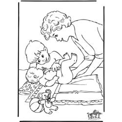 Dibujo para colorear: Nacimiento (Fiestas y ocasiones especiales) #55630 - Dibujos para Colorear e Imprimir Gratis