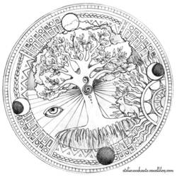 Dibujo para colorear: Mandalas Animales (Mandalas) #22727 - Dibujos para Colorear e Imprimir Gratis