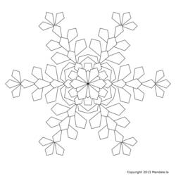 Dibujo para colorear: Mandalas Copo de nieve (Mandalas) #117600 - Dibujos para Colorear e Imprimir Gratis