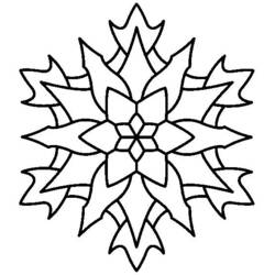 Dibujo para colorear: Mandalas Copo de nieve (Mandalas) #117605 - Dibujos para Colorear e Imprimir Gratis