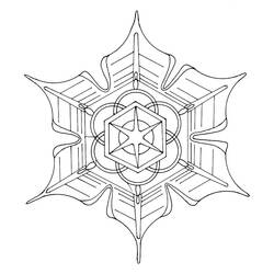 Dibujo para colorear: Mandalas Copo de nieve (Mandalas) #117609 - Dibujos para Colorear e Imprimir Gratis