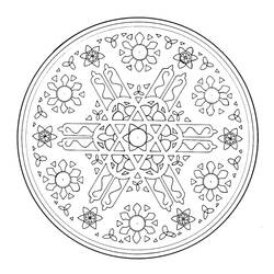 Dibujo para colorear: Mandalas Copo de nieve (Mandalas) #117615 - Dibujos para Colorear e Imprimir Gratis