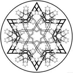 Dibujo para colorear: Mandalas Copo de nieve (Mandalas) #117623 - Dibujos para Colorear e Imprimir Gratis