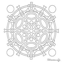 Dibujo para colorear: Mandalas Copo de nieve (Mandalas) #117627 - Dibujos para Colorear e Imprimir Gratis