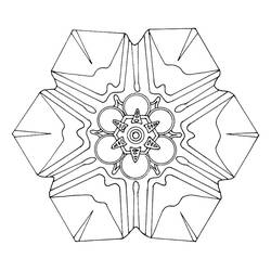 Dibujo para colorear: Mandalas Copo de nieve (Mandalas) #117631 - Dibujos para Colorear e Imprimir Gratis