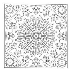 Dibujo para colorear: Mandalas Copo de nieve (Mandalas) #117773 - Dibujos para Colorear e Imprimir Gratis