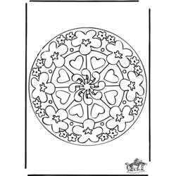 Dibujo para colorear: Mandalas Corazón (Mandalas) #116682 - Dibujos para Colorear e Imprimir Gratis
