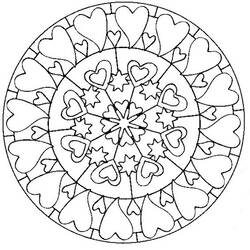 Dibujo para colorear: Mandalas Corazón (Mandalas) #116689 - Dibujos para Colorear e Imprimir Gratis