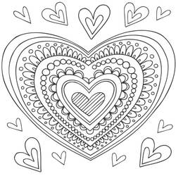 Dibujo para colorear: Mandalas Corazón (Mandalas) #116692 - Dibujos para Colorear e Imprimir Gratis