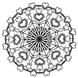 Dibujo para colorear: Mandalas Corazón (Mandalas) #116694 - Dibujos para Colorear e Imprimir Gratis