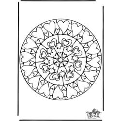 Dibujo para colorear: Mandalas Corazón (Mandalas) #116708 - Dibujos para Colorear e Imprimir Gratis
