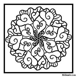 Dibujo para colorear: Mandalas Corazón (Mandalas) #116715 - Dibujos para Colorear e Imprimir Gratis
