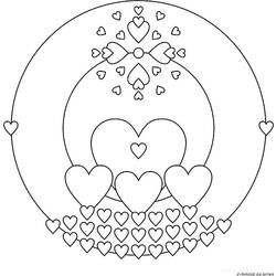 Dibujo para colorear: Mandalas Corazón (Mandalas) #116718 - Dibujos para Colorear e Imprimir Gratis